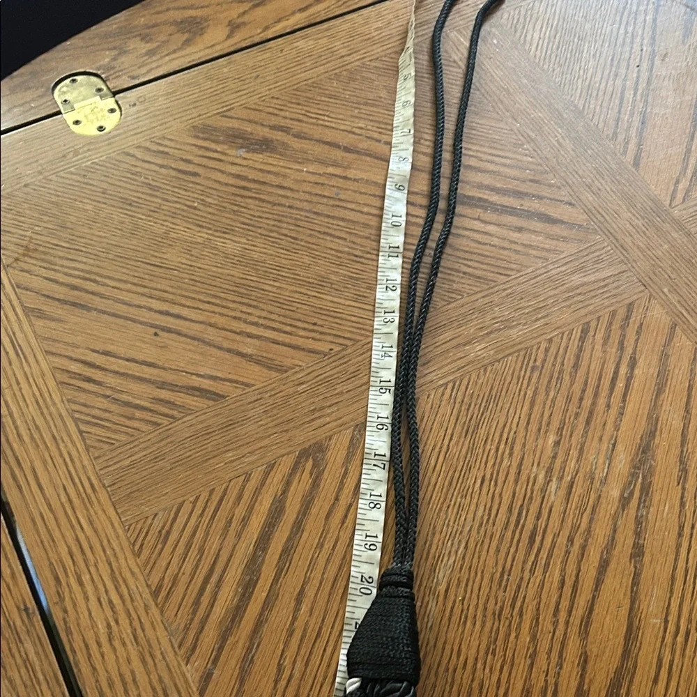 Vintage Braided Black and White Cord Rope Belt